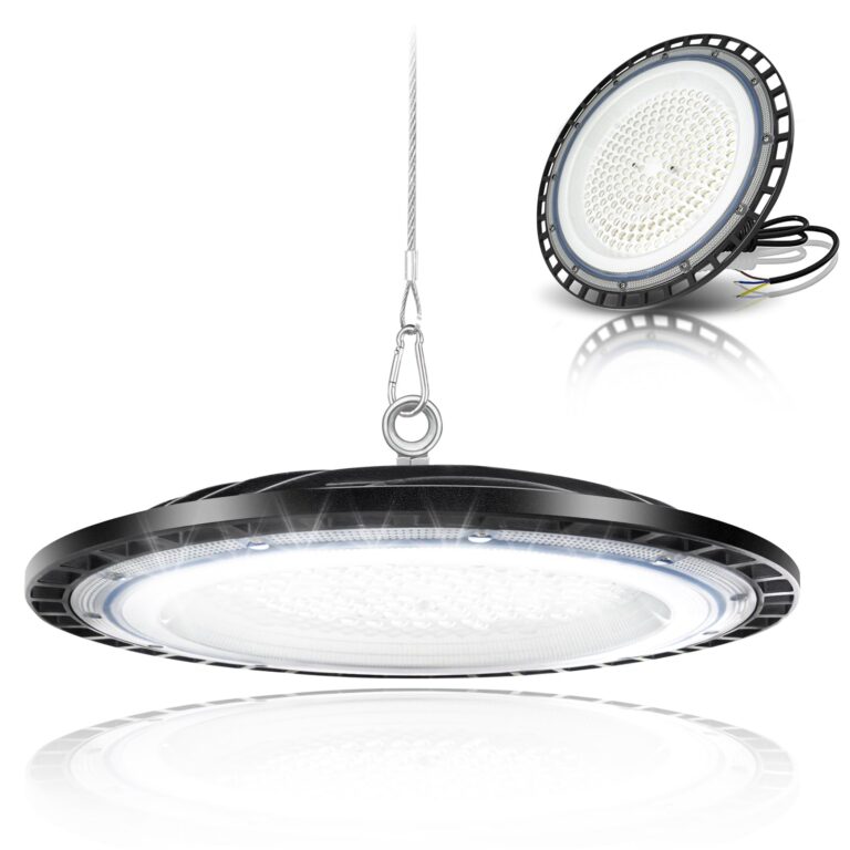 Lampada da officina, 100 W, UFO LED, 10000 lm, 6500 K, super luminosa, IP65, impermeabile, per ma...