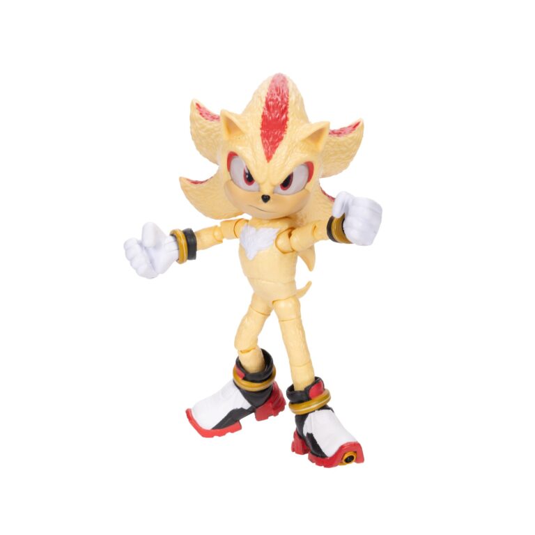 Sonic 3 Movie Super Shadow Action Figure Articolata 13 cm - Giocattolo da Collezione per Bambini e Appassionati di Sonic A...