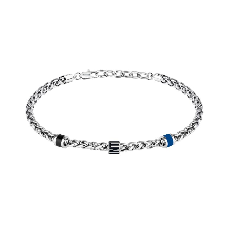 Clondo Bracciale Uomo Donna Inter in Acciaio – Collezione Ufficiale Calcio – Accessorio Elegante ...