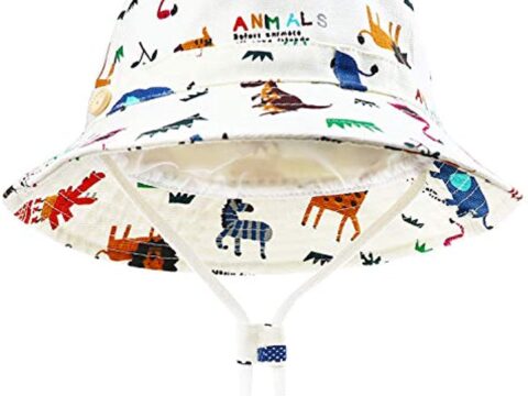 DRESHOW Cappello da Sole Regolabile per Neonati e Bambini