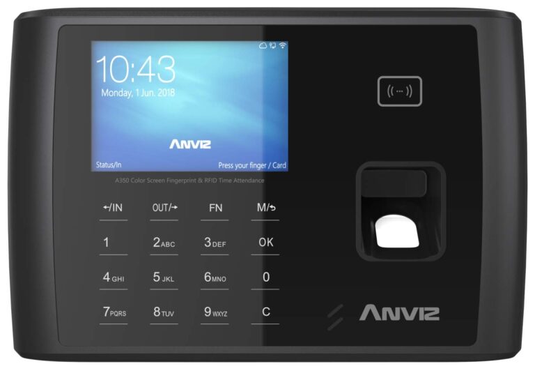 Anviz A350 BT-WiFi Terminale Presenze Biometrico con RFID e WiFi