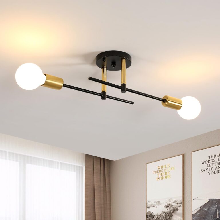 Riserva Lampadario Soffitto Industrial, Plafoniera Sputnik Moderno Forma DIY, E27 Lampada da Soffitto in Ferro Vintage per...