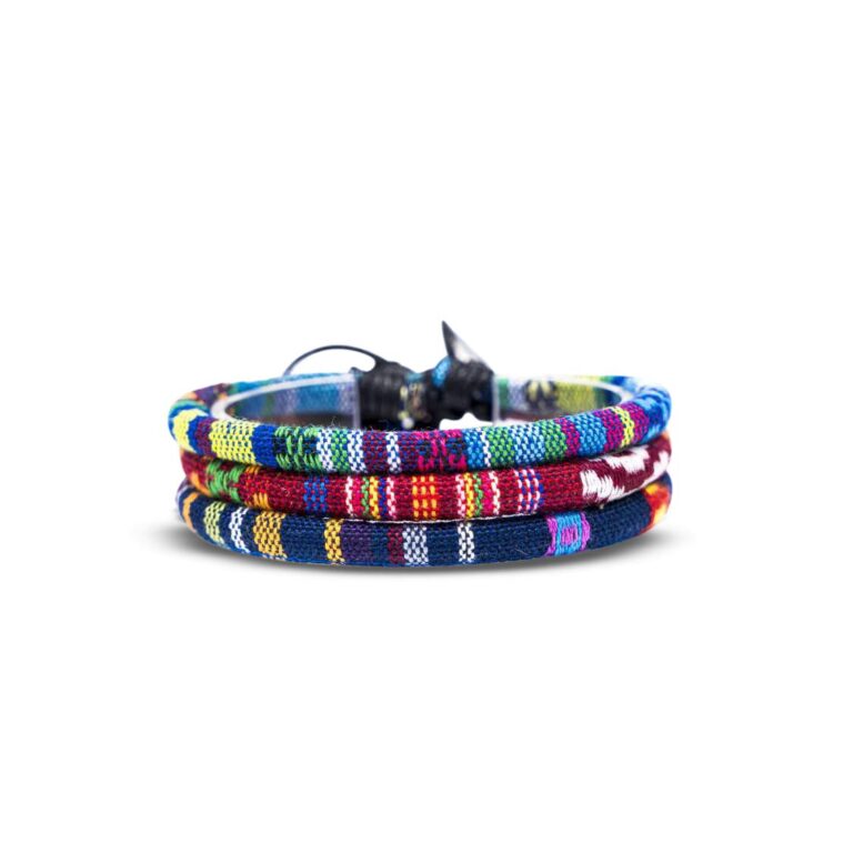 Made by Nami Braccialetto Surfer Boho Fatto a Mano in Cotone Naturale