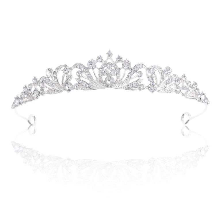 YALiya Tiara Principessa Argento con Strass, Diadema 18 Anni
