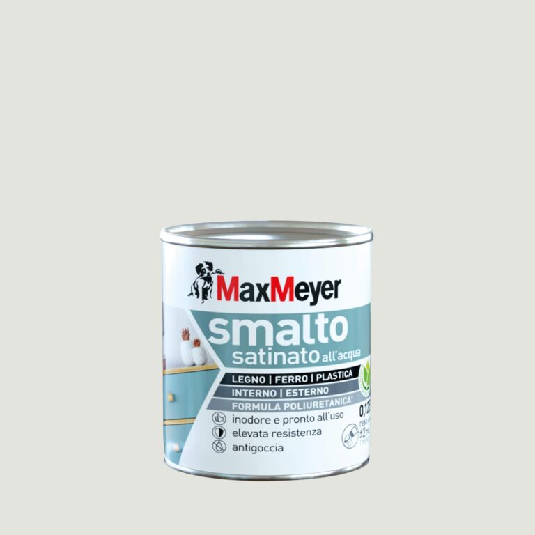 Maxmeyer Smalto Poliuretanico all'Acqua Satinato Bianco Ghiaccio 0,125 L