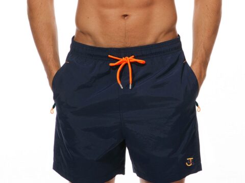JustSun Costume da Bagno Uomo Surf Impermeabile con Tasche Zip