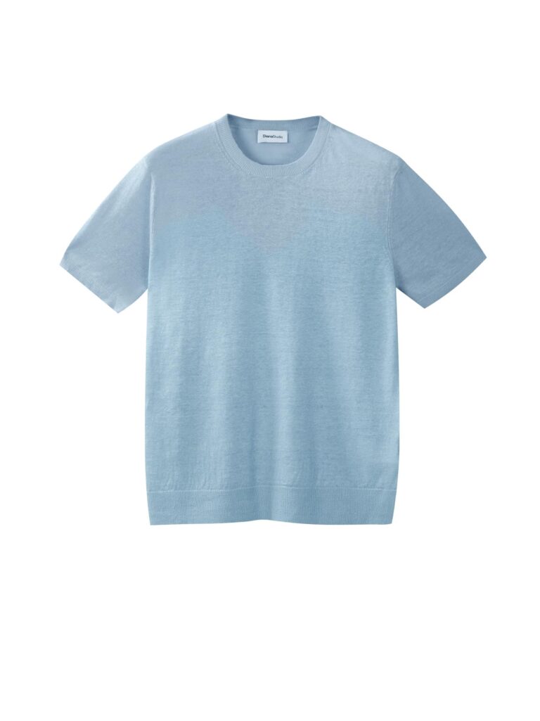 Diana Studio T-Shirt Uomo 100% Lino Casual Fit