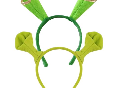UDNFHL Fascia orecchie da creatura verde divertente unisex, 2 pezzi