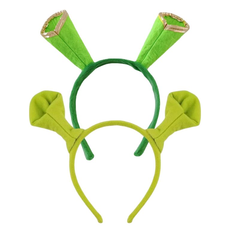 UDNFHL Fascia orecchie da creatura verde divertente unisex, 2 pezzi
