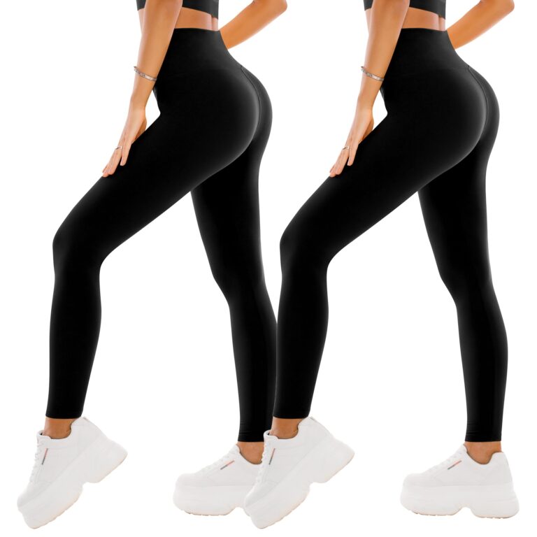 Sinophant Leggings Sportivi Donna Vita Alta Opachi (2 Pezzi)