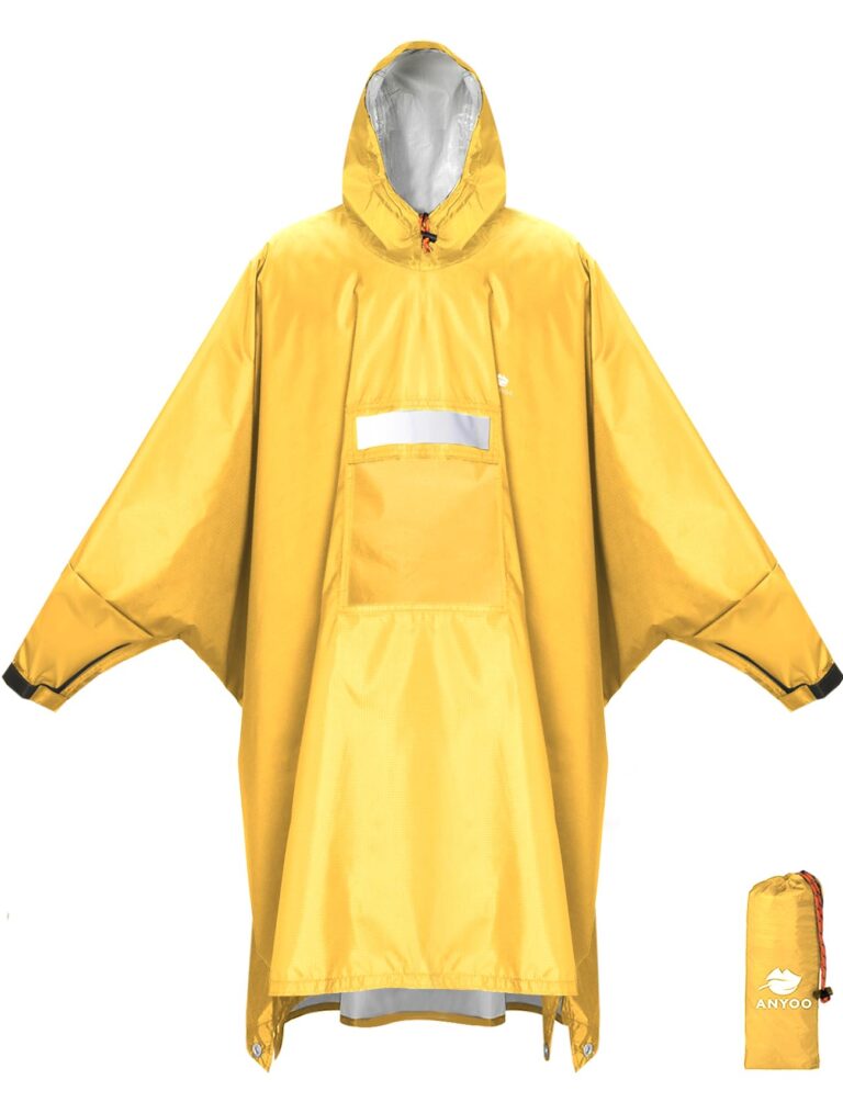 ANYOO Poncho Impermeabile Multiuso con Cappuccio e Telo Riparo