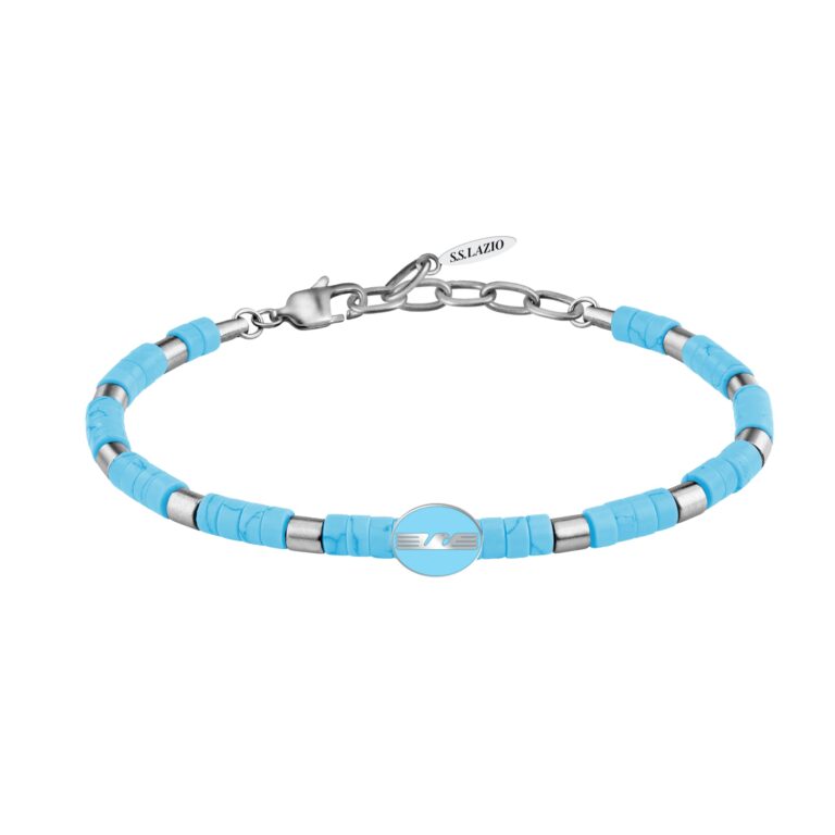 Clondo Bracciale Uomo Donna Lazio in Acciaio – Collezione Ufficiale Calcio – Accessorio Elegante ...