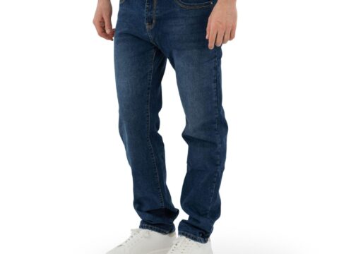 Tony Backer Jeans Uomo Regular Fit Elasticizzati Casual Blu