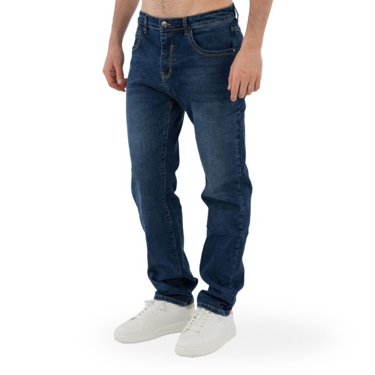 Tony Backer Jeans Uomo Regular Fit Elasticizzati Casual Blu