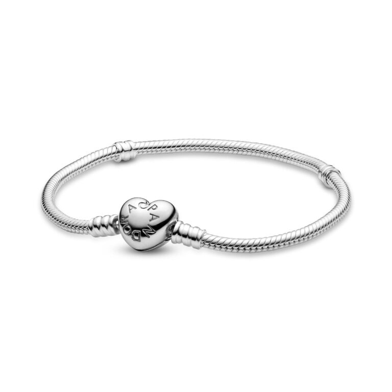Pandora Icons – Bracciale in argento con maglia snake e chiusura a cuore