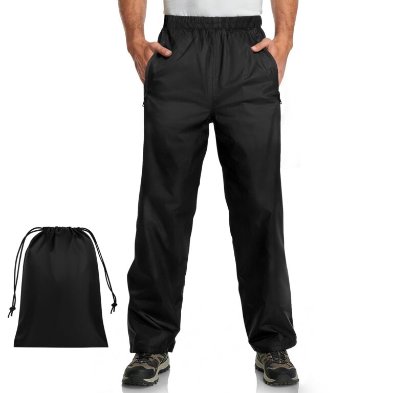 BSBUY Pantaloni Impermeabili Unisex con Tasche e Custodia