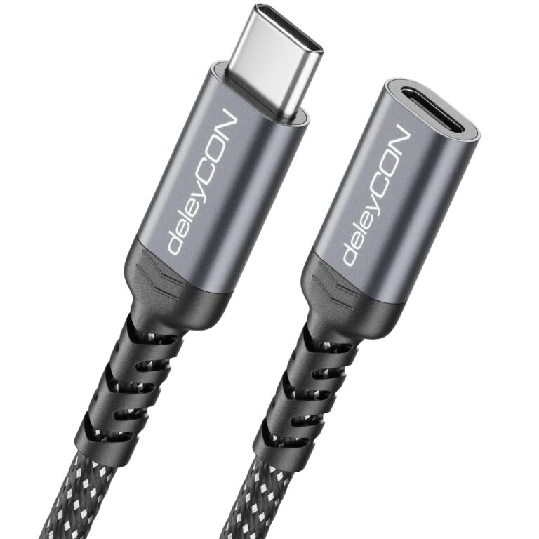 deleyCON Prolunga USB-C 2m 100W per ricarica rapida PD 3.0