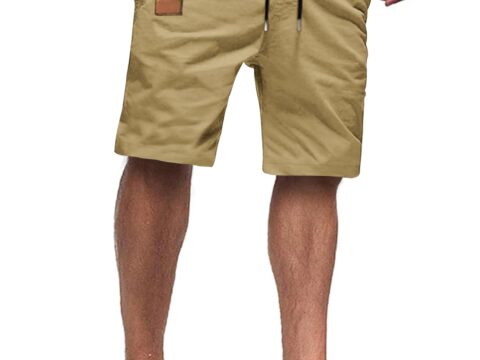 TARAINYA Pantaloncini Uomo in Cotone con Cordino e Tasche Laterali