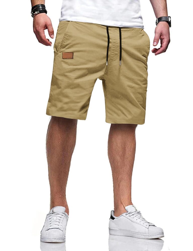 TARAINYA Pantaloncini Uomo in Cotone con Cordino e Tasche Laterali