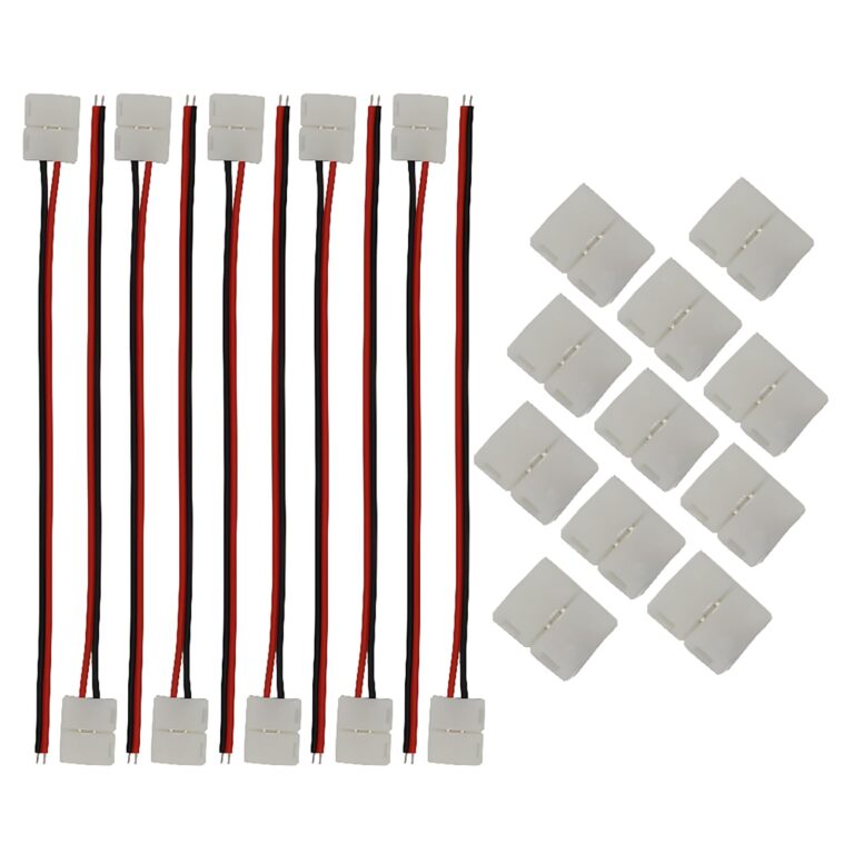 CESFONJER Connettori Rapidi 2 Pin per Striscia LED 3528 Monocolore (10 pz)