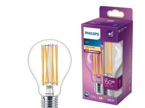 Philips LED Filamento E27 equivalente 150W, Luce Bianca Calda