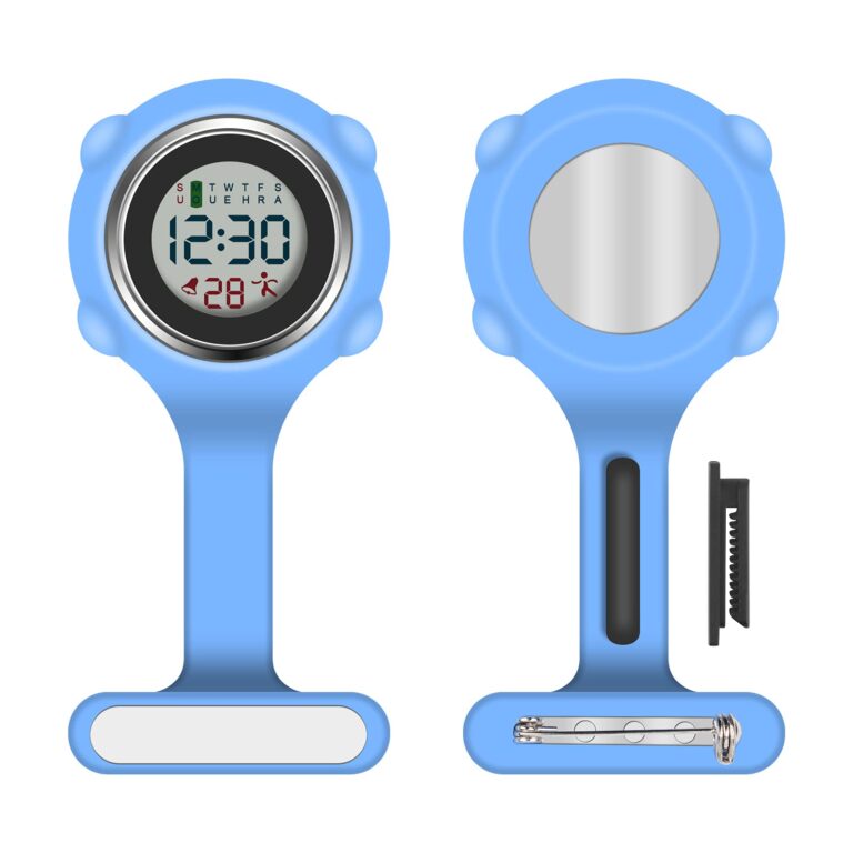 Vicloon Orologio da infermiera con spilla in silicone e clip