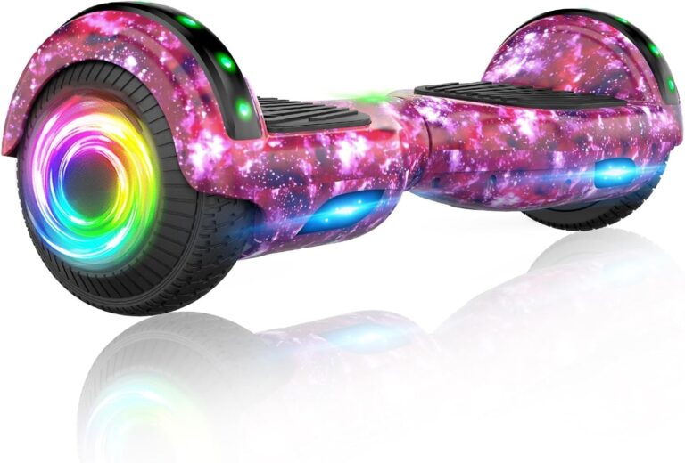 Hoverboard avec lumières LED, roues lumineuses LED, Hoverboard auto-équilibrant avec technologie d'équilibre actif, Ne com...