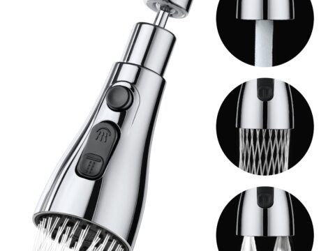 OSDUE Aeratore Rubinetto Cucina 360° Girevole con Filtro G1/2