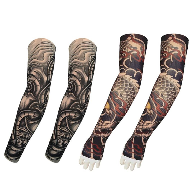 EQLEF Maniche Tatuaggio Temporaneo Uomo Calze Braccio Morbide