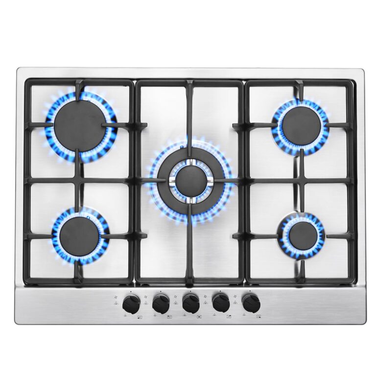 SNDOAS Piano Cottura a Gas 5 Fuochi 68 cm con Protezione Fiamma