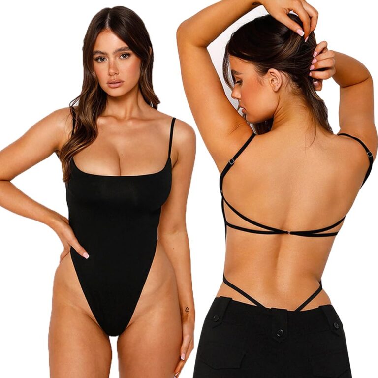 KBRPEY Body donna estivo con spalline sottili aderente