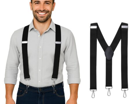 MASADA Bretelle uomo con moschettone resistente 3,5 cm fino a 195 cm