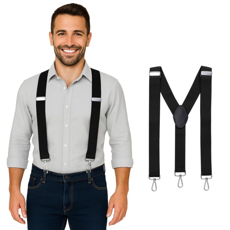 MASADA Bretelle uomo con moschettone resistente 3,5 cm fino a 195 cm
