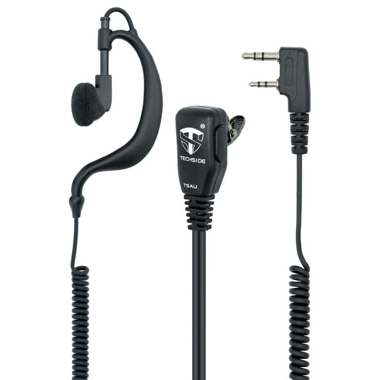 TECHSIDE Microfono Auricolare 2 Pin Kenwood per Ricetrasmittenti