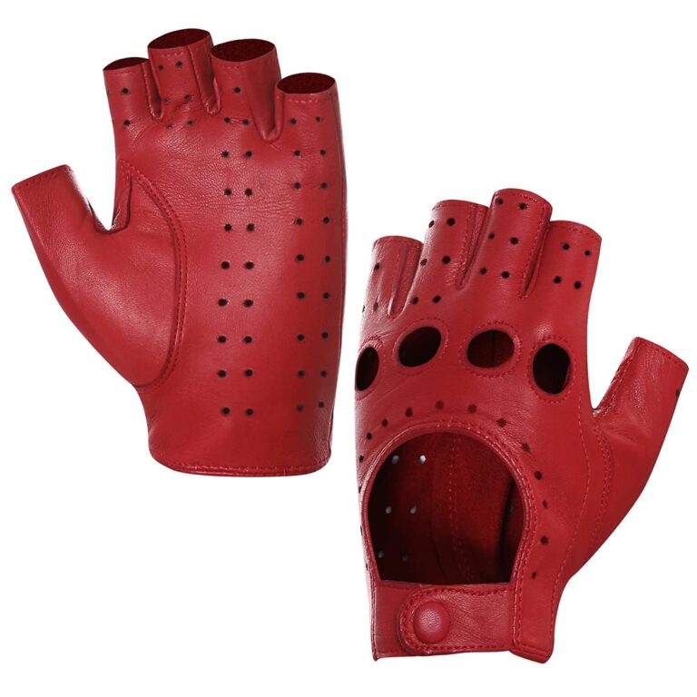 Harssidanzar Guanti da Guida Donna in Pelle di Montone GL012