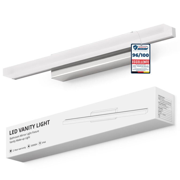 Yafido Applique Specchio Bagno LED 40cm 9W Cromo Luce Neutra 4000K