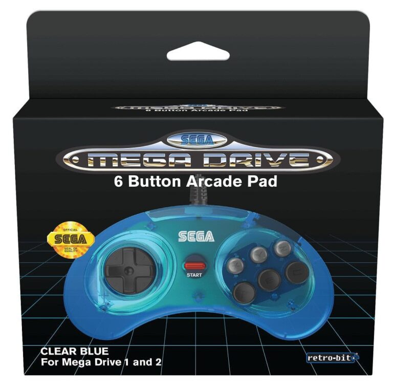 Retro-Bit Sega Mega Drive Pad 6 Tasti Blu