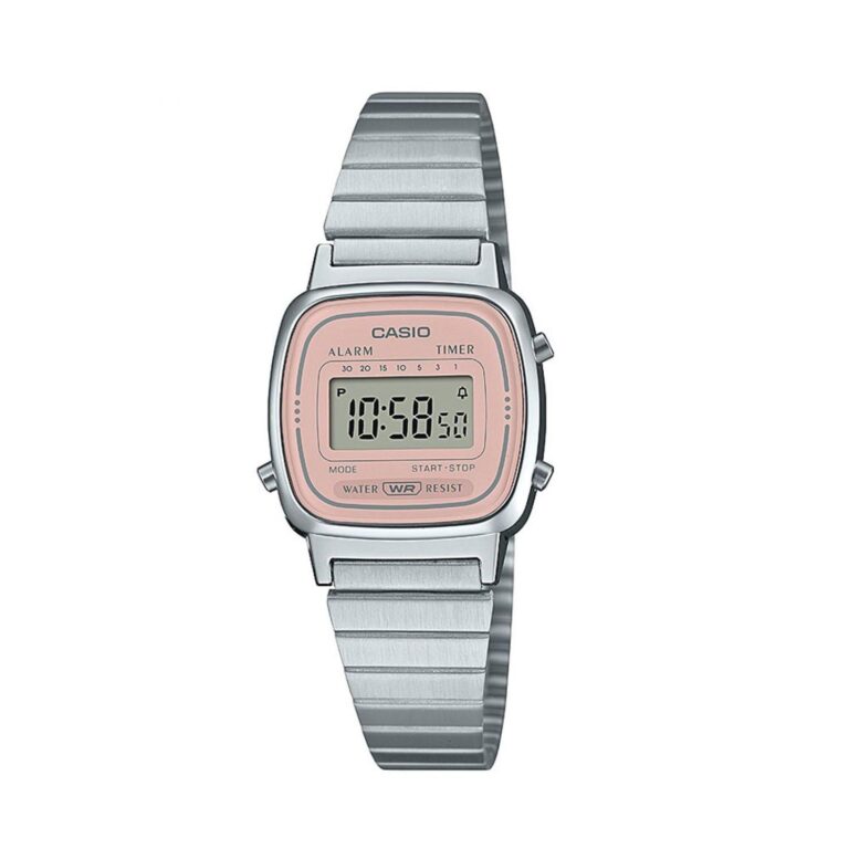Casio LA-670WEA-8AEF orologio donna vintage in acciaio argento