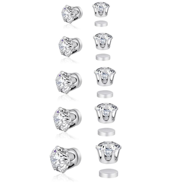 JYXNU 5 Paia Orecchini Magnetici Finti Uomo e Donna senza Piercing