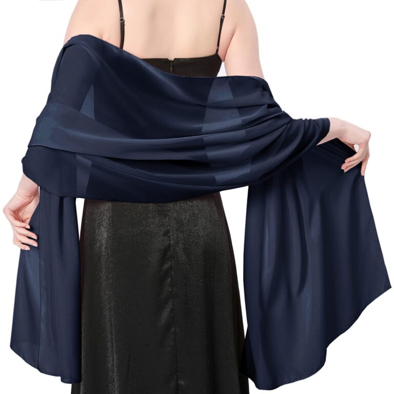 Lifwimner Scialle Donna Raso Chiffon Tinta Unita Cerimonia