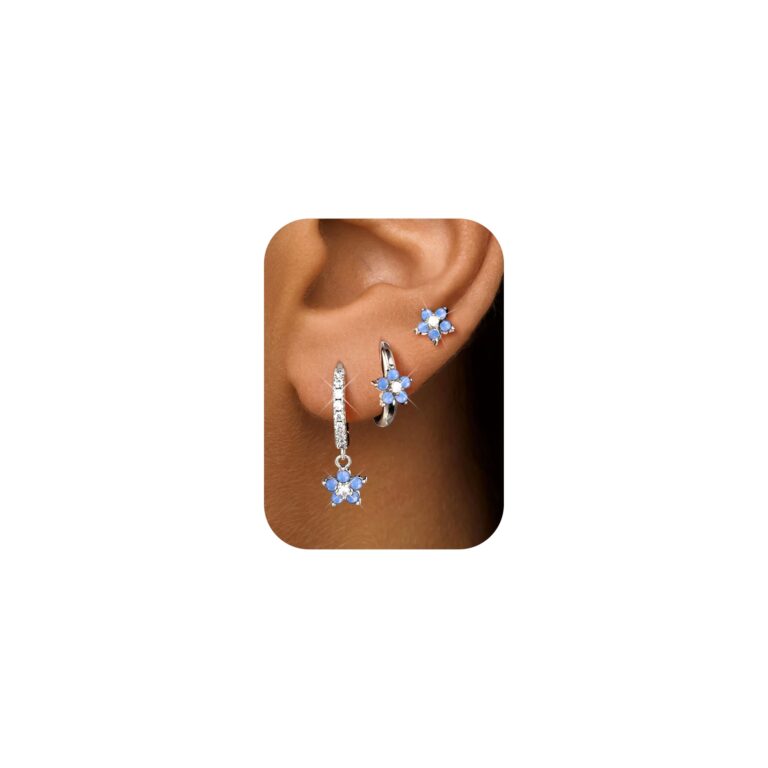 Chriscoco set 3 paia orecchini a cerchio placcati oro 14K acciaio chirurgico