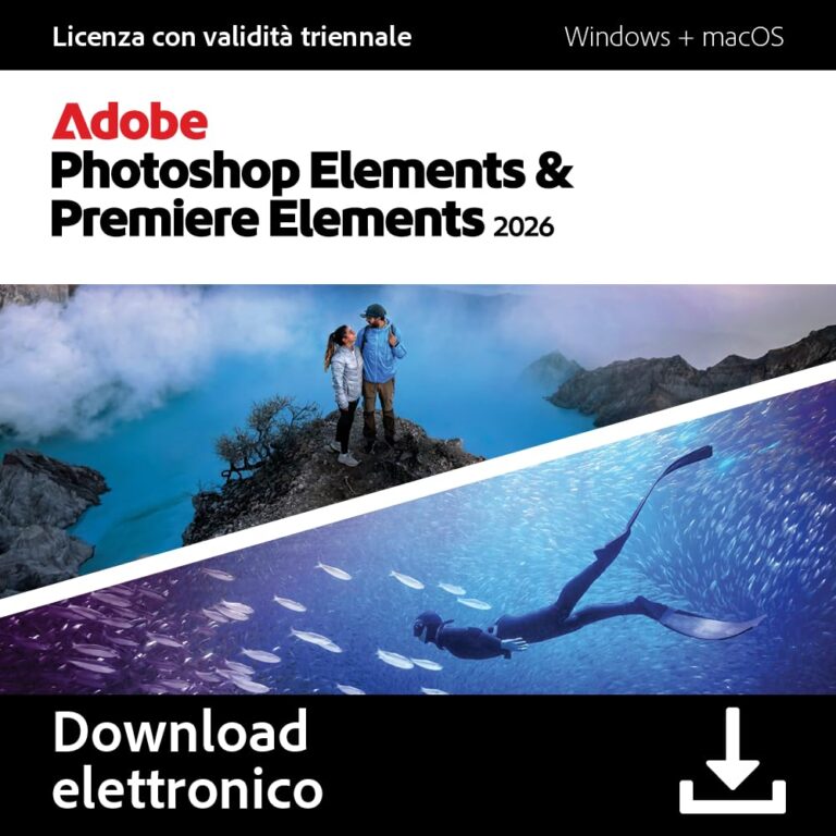 Adobe Photoshop Elements 2026 & Premiere Elements 2026 — Licenza triennale