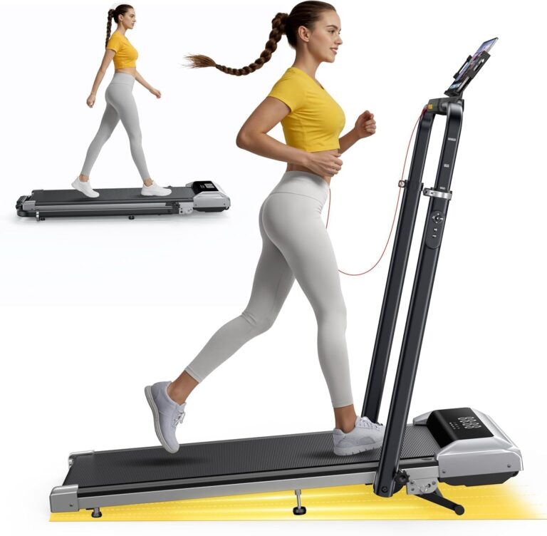 6 in 1 Tapis Roulant Elettrico, 12km/h Tapis Roulant Pieghevole con 12% Pendenza, 1150MM Tubo Montante Retrattile, 95°/10...