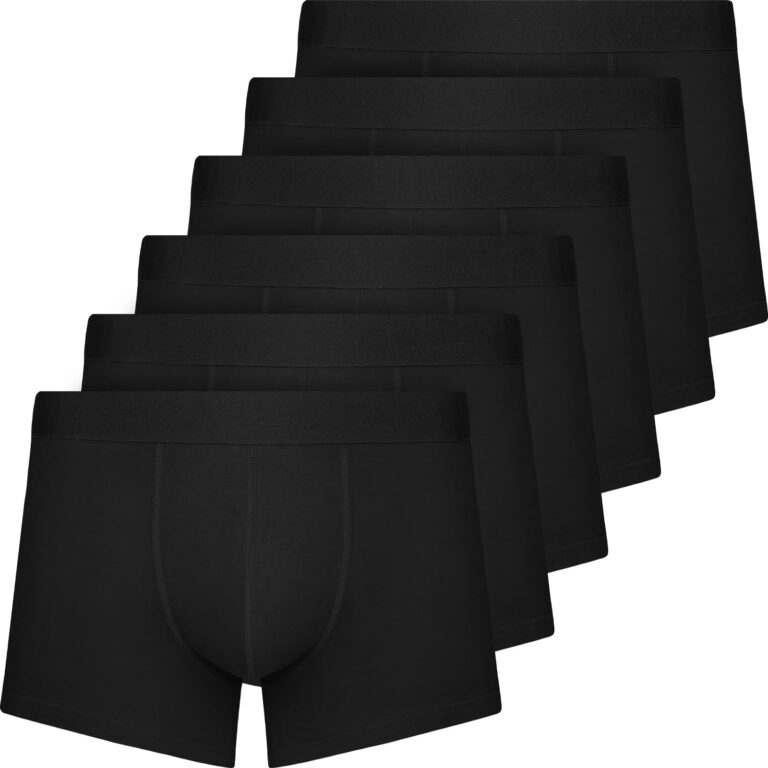 QINCAO Boxer Uomo in Cotone Senza Logo – Confezione da 6
