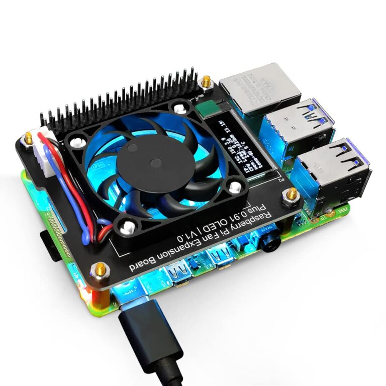 GeeekPi Raspberry Pi HAT Ventilatore con Display OLED 0.91" per Pi 4 e Pi 3