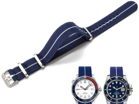 Niziruoup Cinturino Nylon Elastico Stile NATO Militare con Aggancio a Strappo
