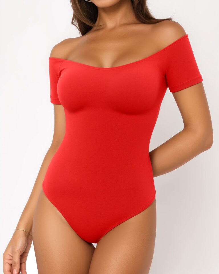 Body Donna Sexy Maniche Corte Spalle Scoperte