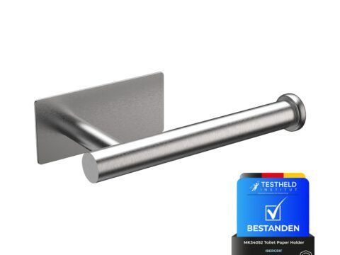 Ibergrif Porta Carta Igienica Adesivo in Acciaio Inox