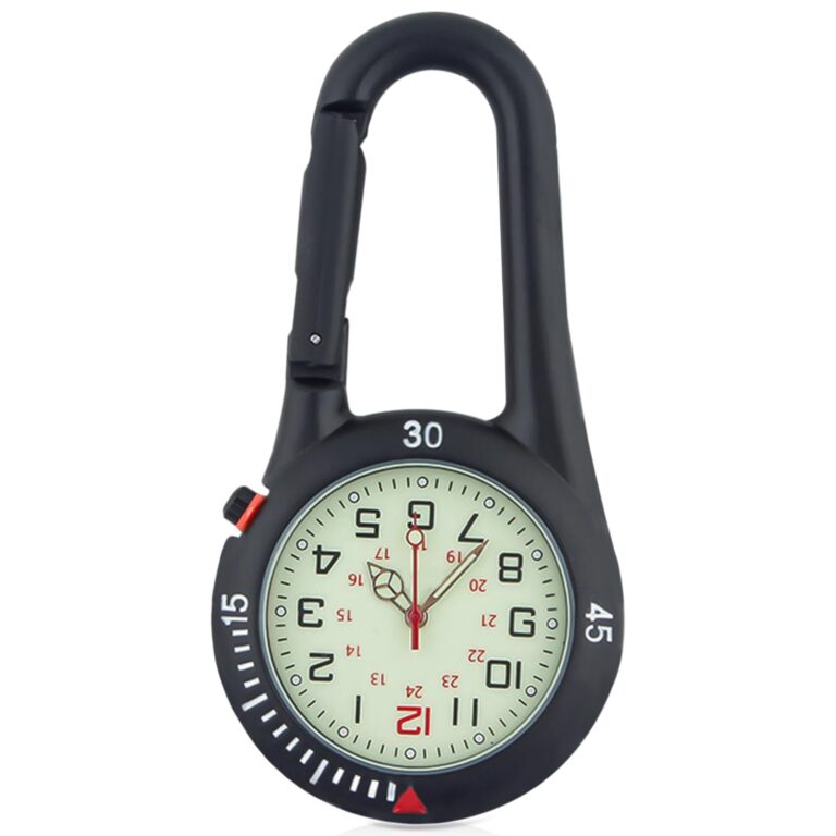Nizirioo Orologio da Infermiere al Quarzo con Moschettone Luminoso