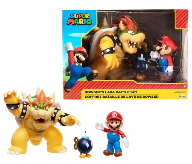 Nintendo Super Mario - Set diorama Mario vs Bowser con Bob-omb
